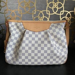 Louis Vuitton Damier Azur Shoulder Bag - Authentic